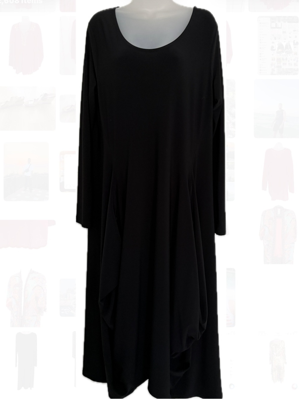 Sympli Black Draped dress